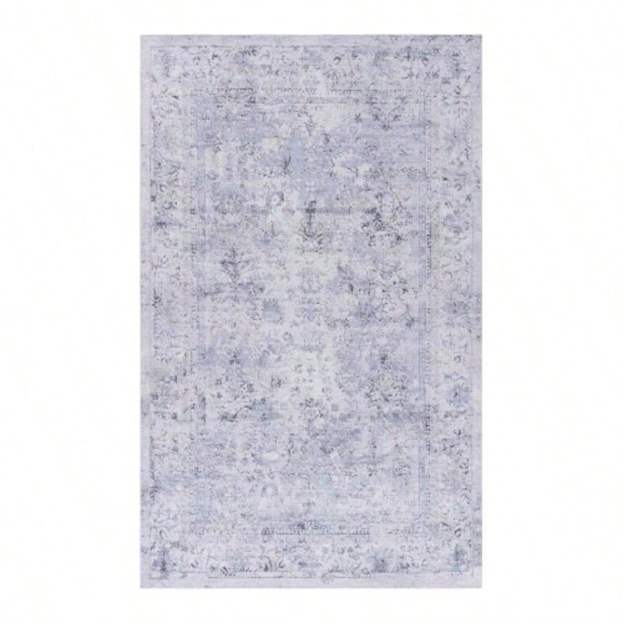 LOOM LUXE 8x10 Area Rug, Washable Rug, Low - Pile, Non - Slip, Non - Shedding, Foldable, Kid Pet Friendly - Area Rugs living room, bedroom, kitchen Blue/ 8x 10