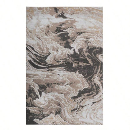 LOOM LUXE 6X9 L. Brown/Abstract Non - Shedding Living Room Bedroom Dining Home Office Stylish and Stain Resistant Area Rug