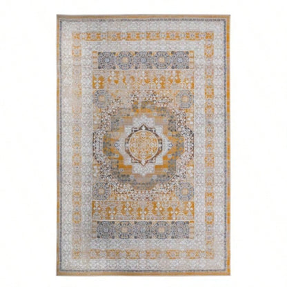 LOOM LUXE 8X10/Ivory/Medallion Non - Shedding Living Room Bedroom Dining Home Office Stylish and Stain Resistant Area Rug