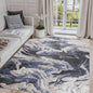 LOOM LUXE 8X10 L. Blue/Abstract Non - Shedding Living Room Bedroom Dining Home Office Stylish and Stain Resistant Area Rug