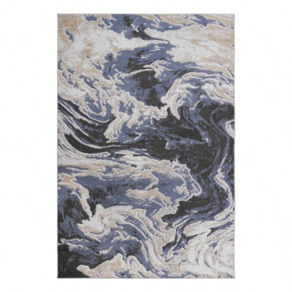 LOOM LUXE 8X10 L. Blue/Abstract Non - Shedding Living Room Bedroom Dining Home Office Stylish and Stain Resistant Area Rug