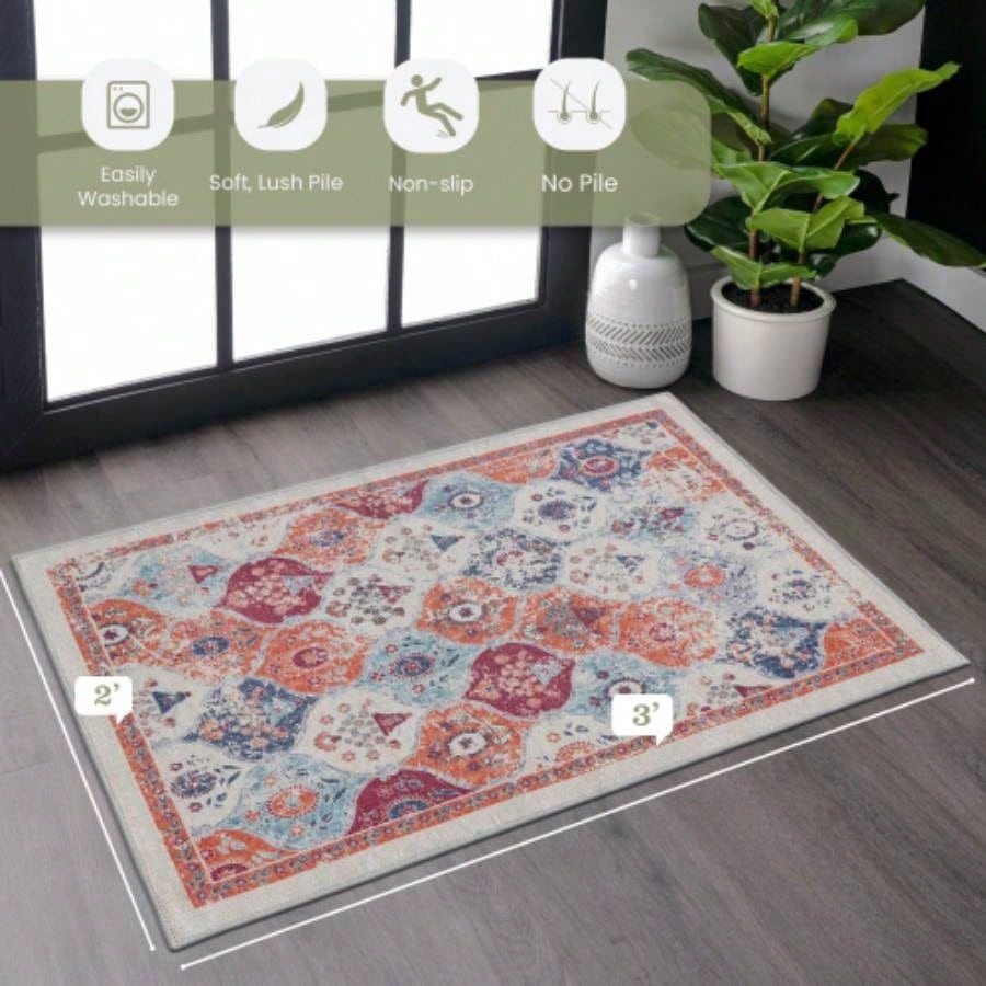 NAAR MAVAL Washable Rug 5x8 Area Rug 5x 8