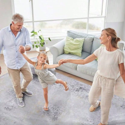 NAAR MAVAL Gold Washable Rug 5x8 Area Rug Gray+Gold, 5x 8