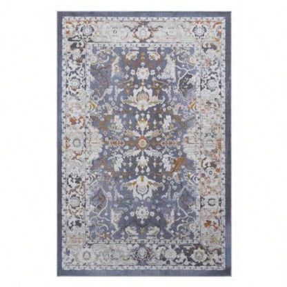 LOOM LUXE 6X9 Blue/Traditional Non - Shedding Living Room Bedroom Dining Home Office Stylish and Stain Resistant Area Rug