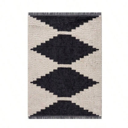 Black Ivory Modern Area Rug