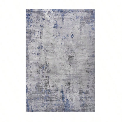 LOOM LUXE 8X10 Silver/Blue/Abstract Non - Shedding Living Room Bedroom Dining Home Office Stylish and Stain Resistant Area Rug
