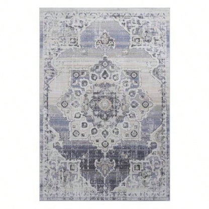 LOOM LUXE 8X10/Blue/Medallion Non - Shedding Living Room Bedroom Dining Home Office Stylish and Stain Resistant Area Rug