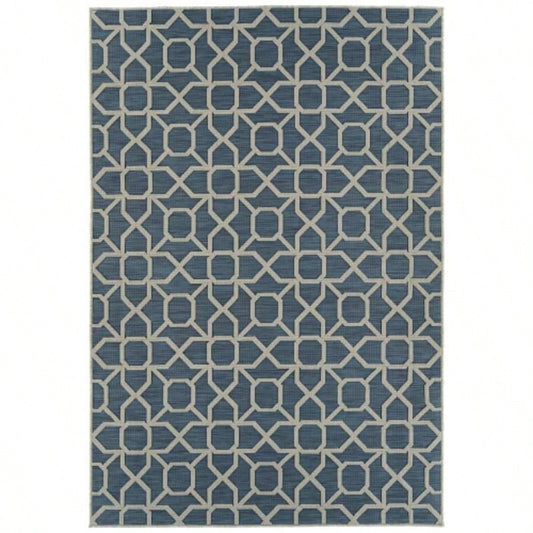 Contemporary, Transitional, Geometric, Textured, High - Low Cut Loop 53x 6 Rectangle Area Rug