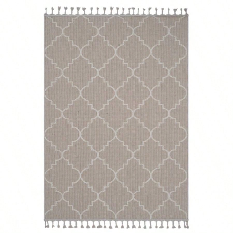 LOOM LUXE 8X10 Ivory/Trellis Indoor/Outdoor Area Rug