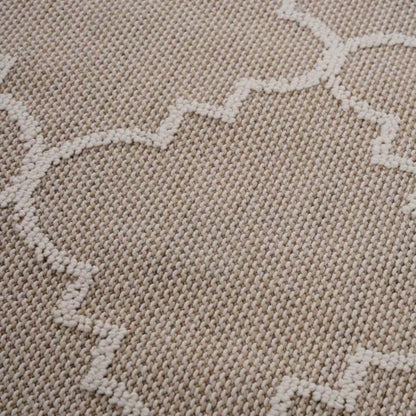 LOOM LUXE 8X10 Ivory/Trellis Indoor/Outdoor Area Rug