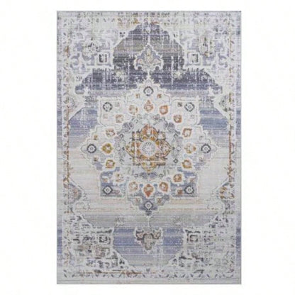 LOOM LUXE 8X10/Gold/Medallion Non - Shedding Living Room Bedroom Dining Home Office Stylish and Stain Resistant Area Rug