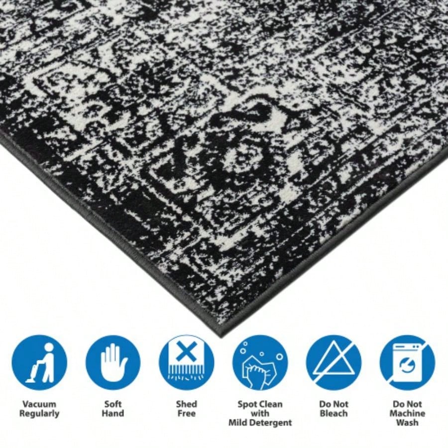 Distressed Vintage Woven Area Rug
