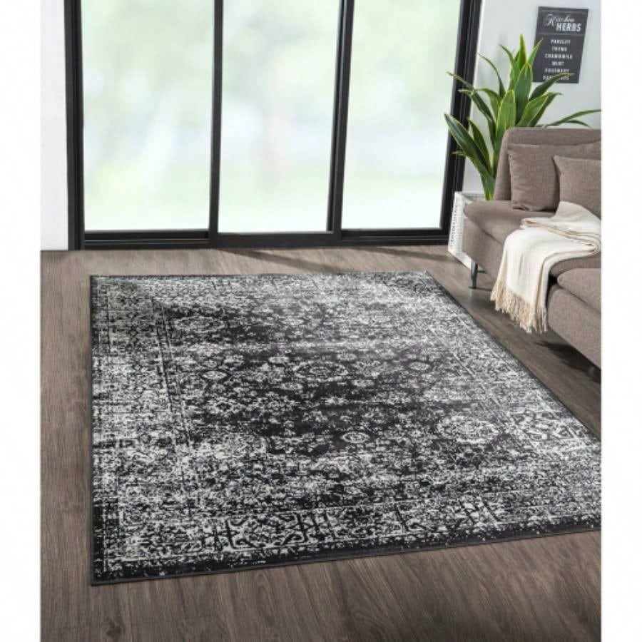 Distressed Vintage Woven Area Rug