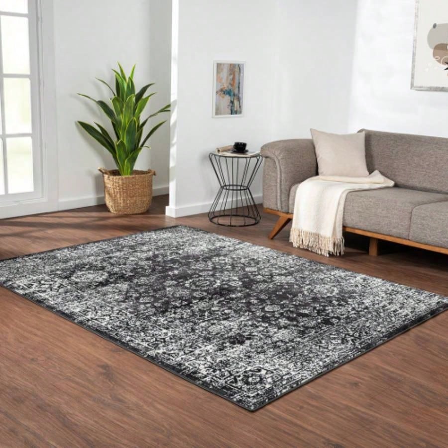 Distressed Vintage Woven Area Rug