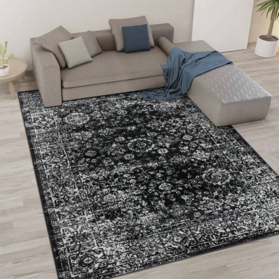 Distressed Vintage Woven Area Rug