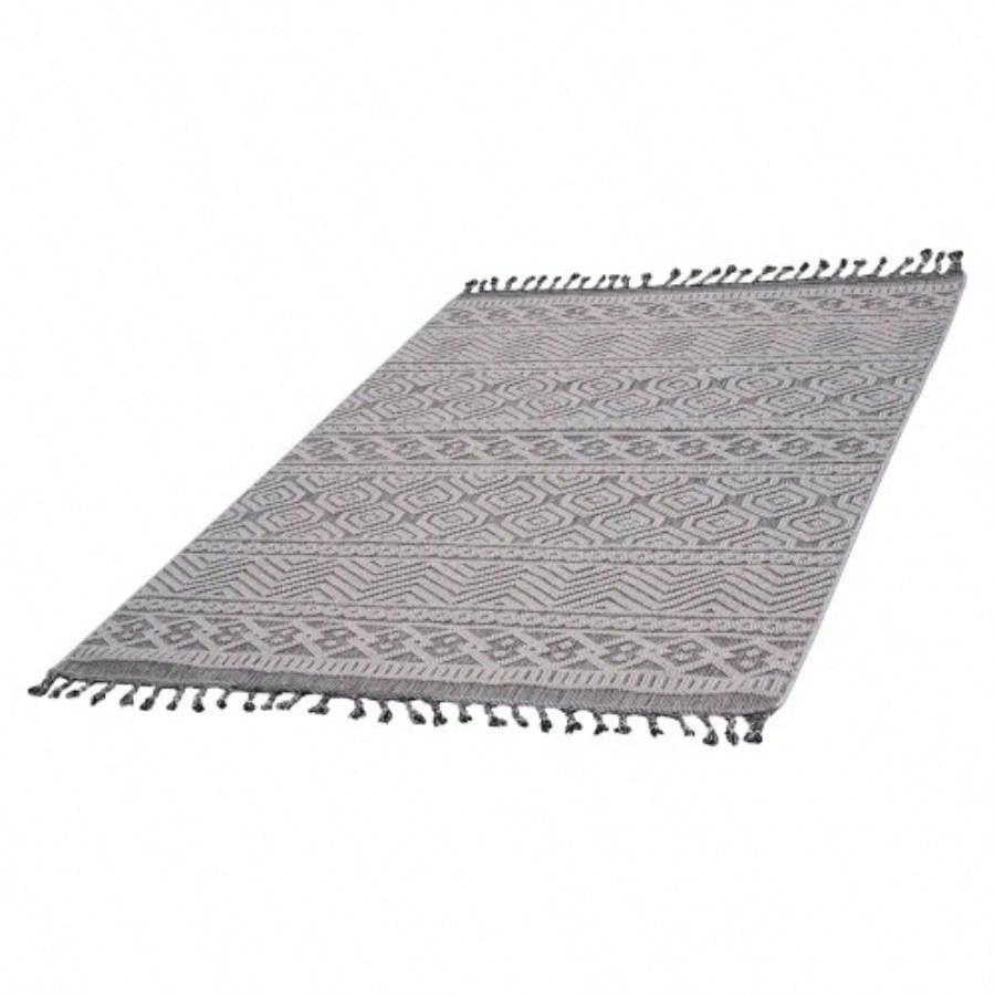 LOOM LUXE 8X10/White/Geometric Indoor/Outdoor Area Rug
