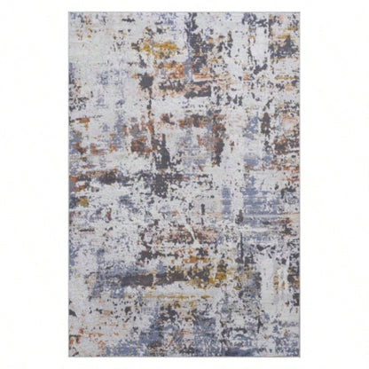 LOOM LUXE 6X9 Ivory/Blue/Abstract Non - Shedding Living Room Bedroom Dining Home Office Stylish and Stain Resistant Area Rug