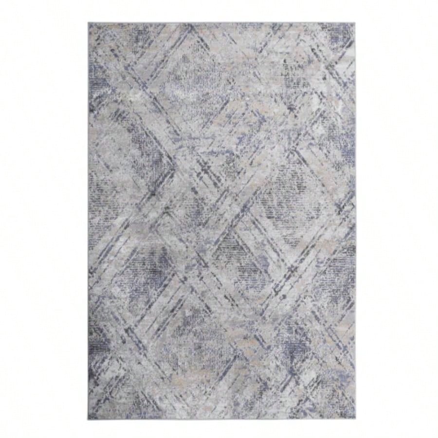 LOOM LUXE 6X9 Blue//Geometric Non - Shedding Living Room Bedroom Dining Home Office Stylish and Stain Resistant Area Rug