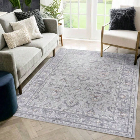 LOOM LUXE 8X10 Ivory/ Non - Shedding Living Room Bedroom Dining Home Office Stylish and Stain Resistant Area Rug