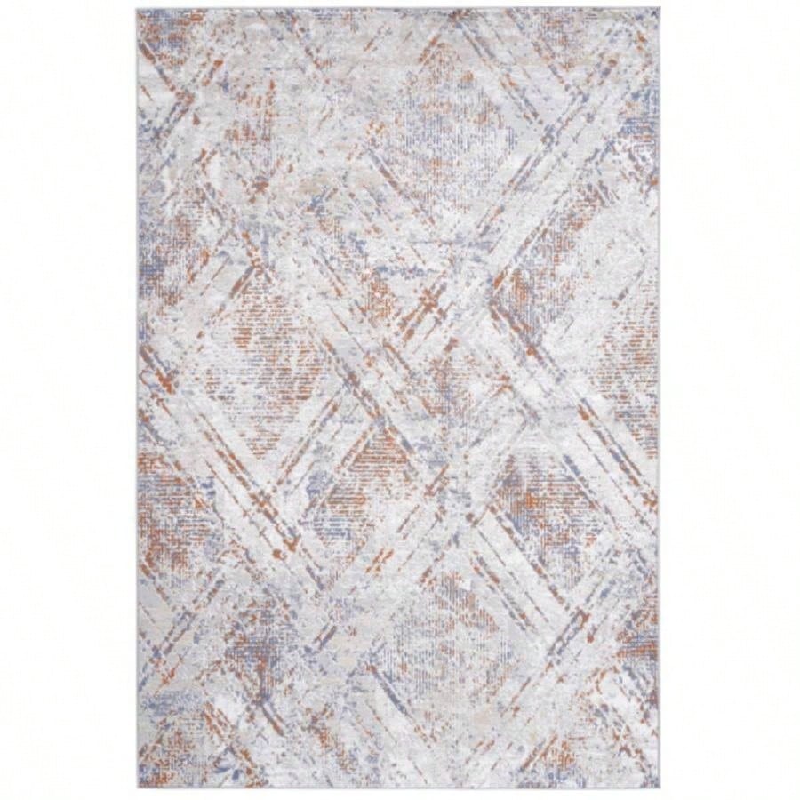 LOOM LUXE 8X10 Beige/Geometric Non - Shedding Living Room Bedroom Dining Home Office Stylish and Stain Resistant Area Rug