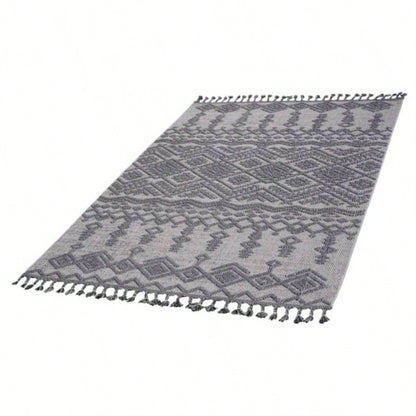 LOOM LUXE 8X10 White/Gray/Traditional Indoor/Outdoor Area Rug