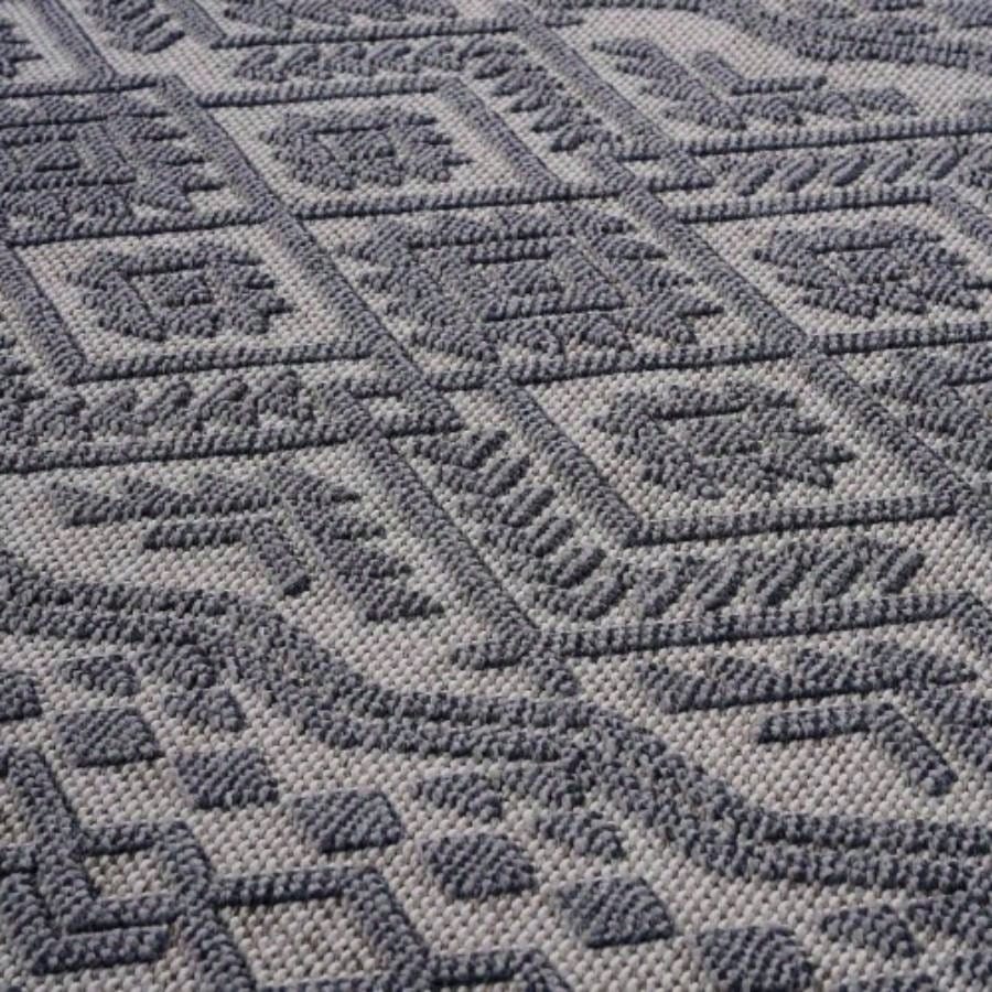 LOOM LUXE 8X10 White/Gray/Traditional Indoor/Outdoor Area Rug