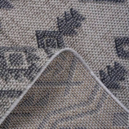 LOOM LUXE 8X10 White/Gray/Traditional Indoor/Outdoor Area Rug