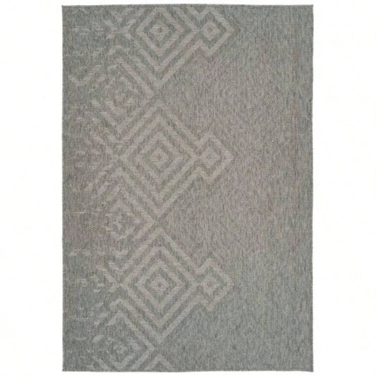 Modern, Transitional, Geometric, Southwestern, Textured High - Low Cut Loop 53x 6 Rectangle Area Rug