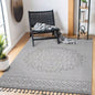 LOOM LUXE 8X10 Gray/White/Medallion Indoor/Outdoor Area Rug