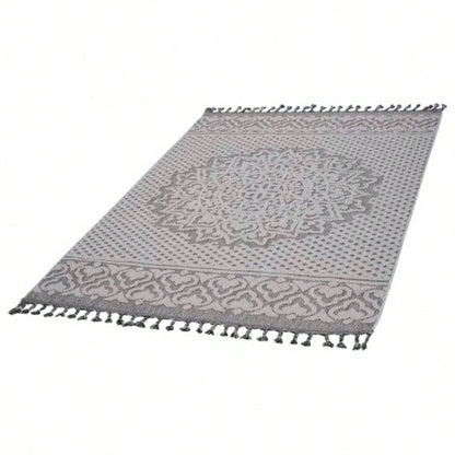 LOOM LUXE 8X10 Gray/White/Medallion Indoor/Outdoor Area Rug