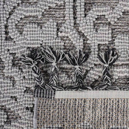 LOOM LUXE 8X10 Gray/White/Medallion Indoor/Outdoor Area Rug