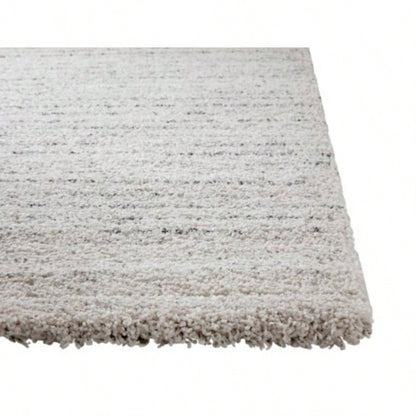 Ivory/ Charcoal Stripe Area Rug 5x8