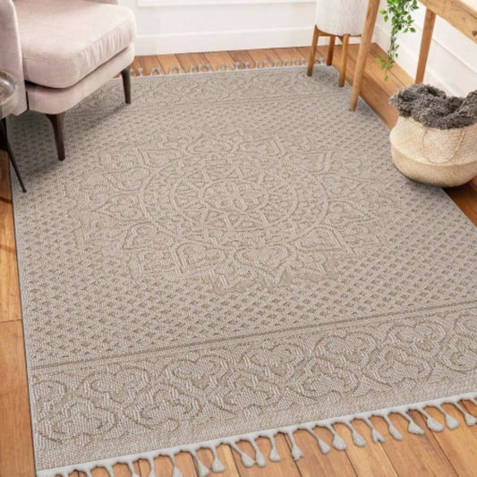 LOOM LUXE 8X10 Beige/Medallion Indoor/Outdoor Area Rug