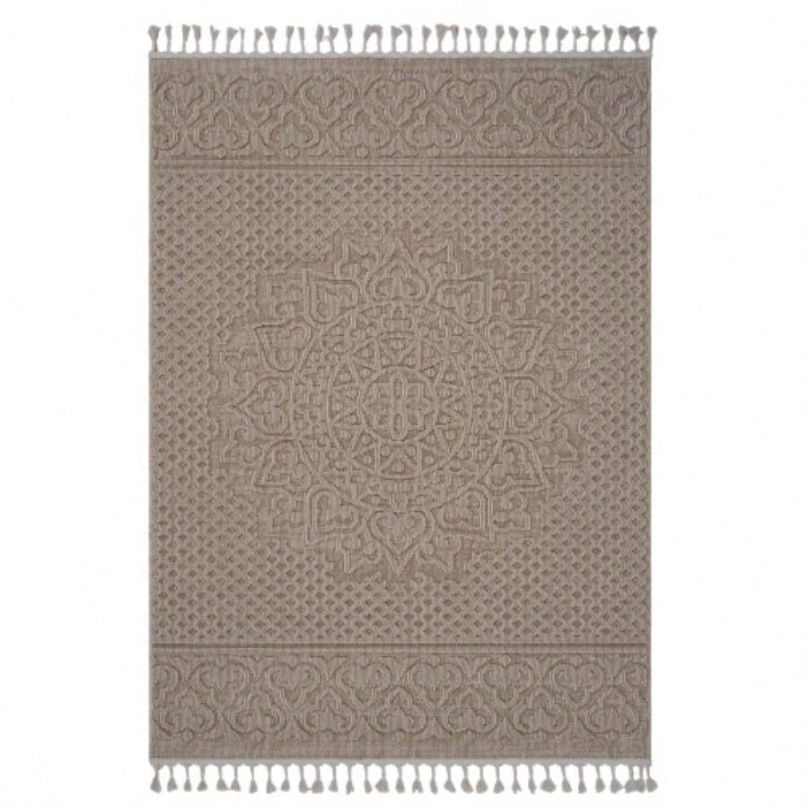 LOOM LUXE 8X10 Beige/Medallion Indoor/Outdoor Area Rug