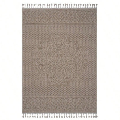LOOM LUXE 8X10 Beige/Medallion Indoor/Outdoor Area Rug
