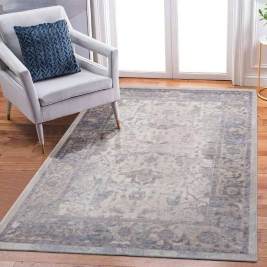 LOOM LUXE 8X10 Brown/Beige/Traditional Non - Shedding Living Room Bedroom Dining Home Office Stylish and Stain Resistant Area Rug