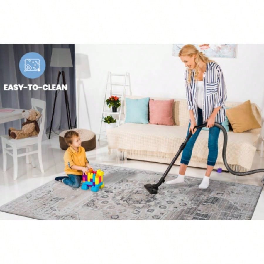 NAAR PAYAS 6X9/ Beige/ Medallion Area Rug