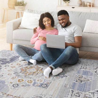 NAAR PAYAS 6X9/ Gold/ Medallion Area Rug