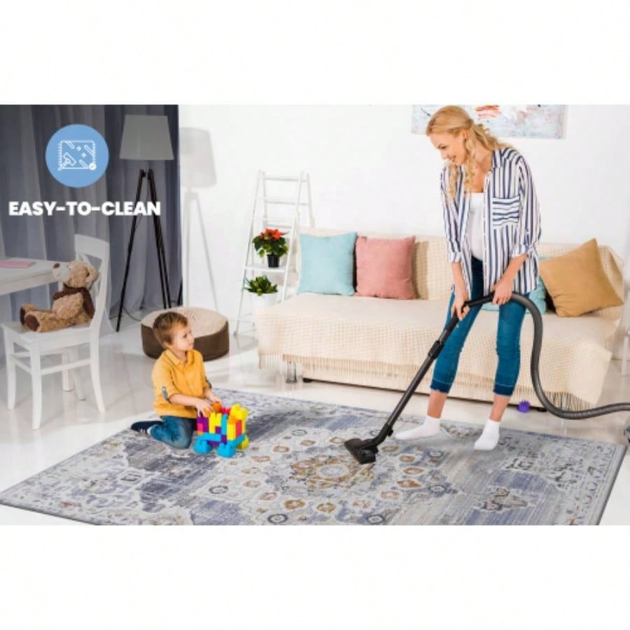 NAAR PAYAS 8X10/ Gold/ Medallion Area Rug