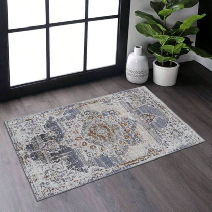NAAR PAYAS 6X9/ Gold/ Medallion Area Rug