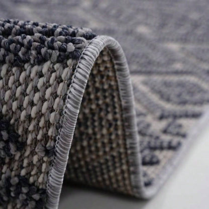 NAAR Guros 5X7 White/ Gray/ Traditional Indoor/ Outdoor Area Rug