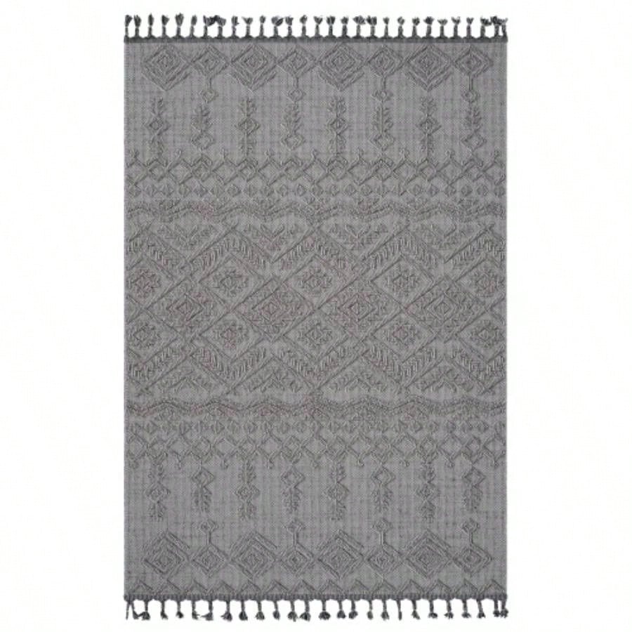 NAAR Guros 6X9 White/ White/ Traditional Indoor/ Outdoor Area Rug
