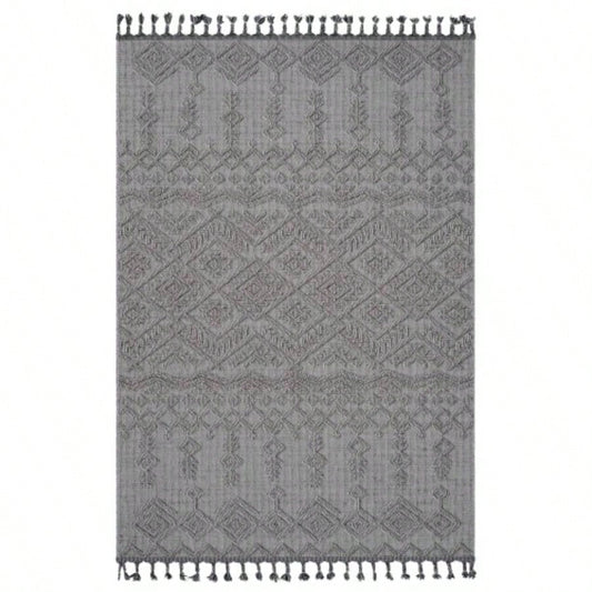 NAAR Guros 6X9 White/ White/ Traditional Indoor/ Outdoor Area Rug
