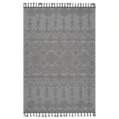 NAAR Guros 6X9 White/ White/ Traditional Indoor/ Outdoor Area Rug