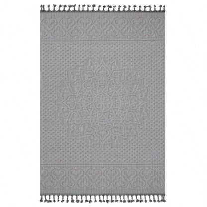NAAR Guros 6X9 White/ Ivory/ Medallion Indoor/ Outdoor Area Rug