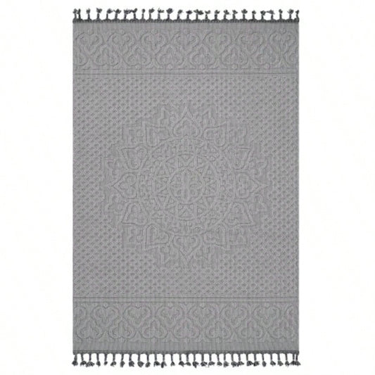 NAAR Guros 6X9 White/ Ivory/ Medallion Indoor/ Outdoor Area Rug