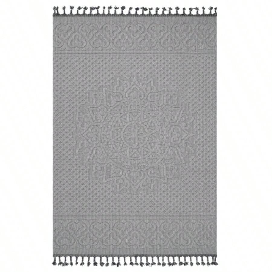 NAAR Guros 6X9 White/ Ivory/ Medallion Indoor/ Outdoor Area Rug