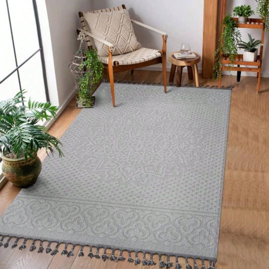 LOOM LUXE 8X10 White/Ivory/Medallion Indoor/Outdoor Area Rug