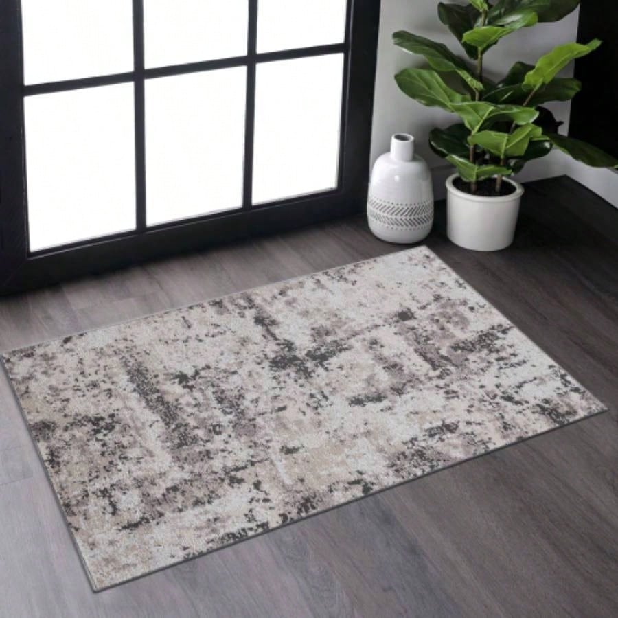 NAAR PAYAS 8X10/ Brown/ Abstract Area Rug