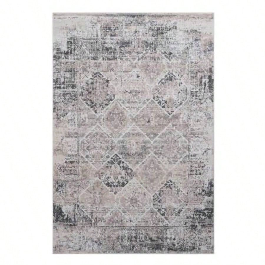 LOOM LUXE 8X10/Anthracite/Traditional Non - Shedding Living Room Bedroom Dining Home Office Stylish and Stain Resistant Area Rug